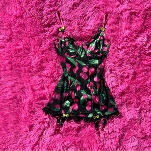 cherry bustier top